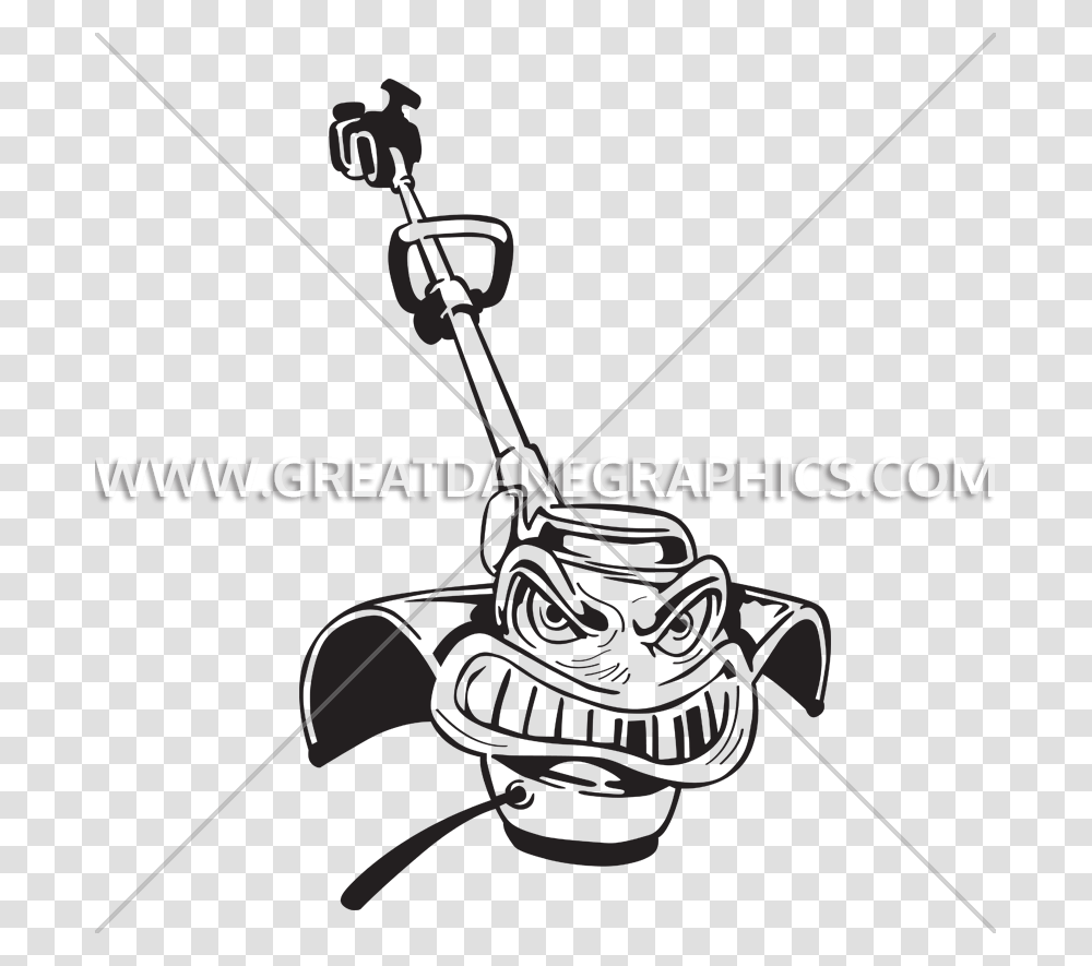 Lawn Mower Clipart Sketch Weed Eater Clip Art, Bow, Machine, Sport, Badminton Transparent Png