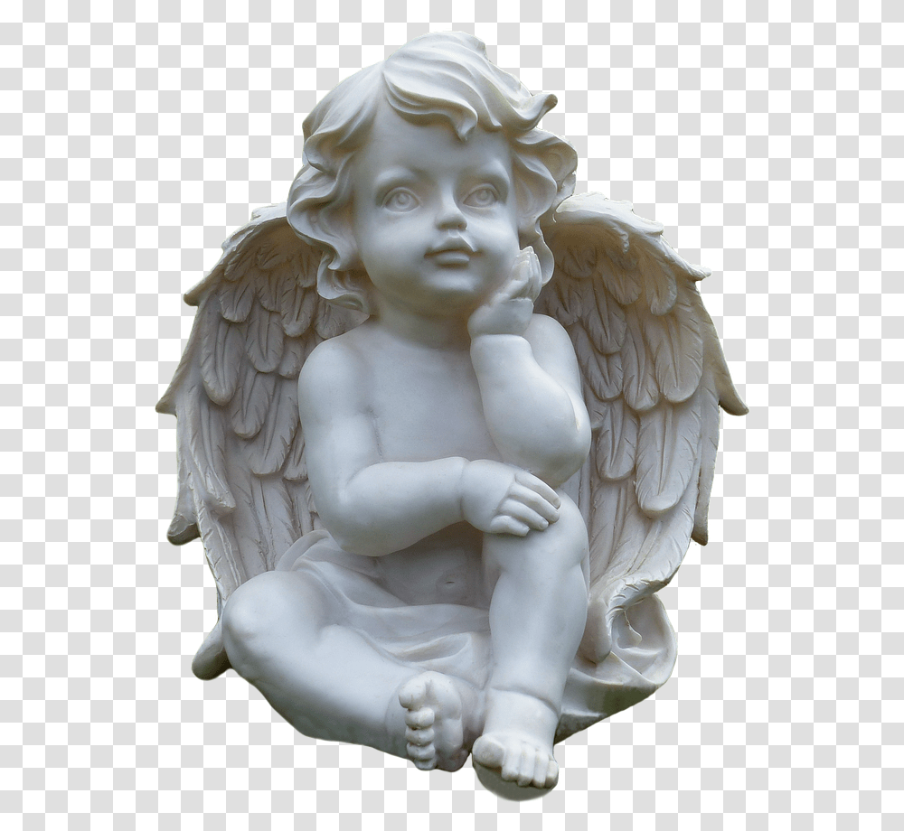 Lawn Ornament Angel Cherub Statue, Figurine, Sculpture, Archangel Transparent Png