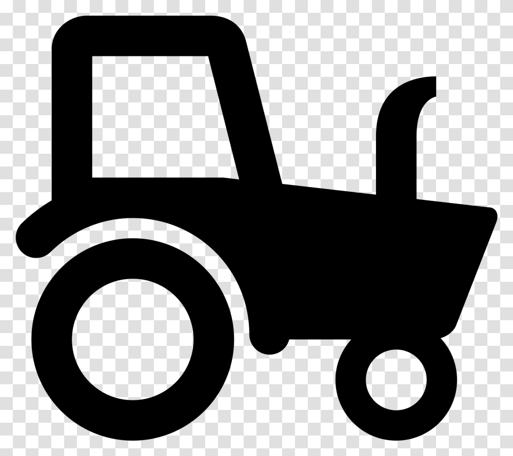 Lawn Tractor Icons Black And White Tractor Clipart, Gray, World Of Warcraft Transparent Png