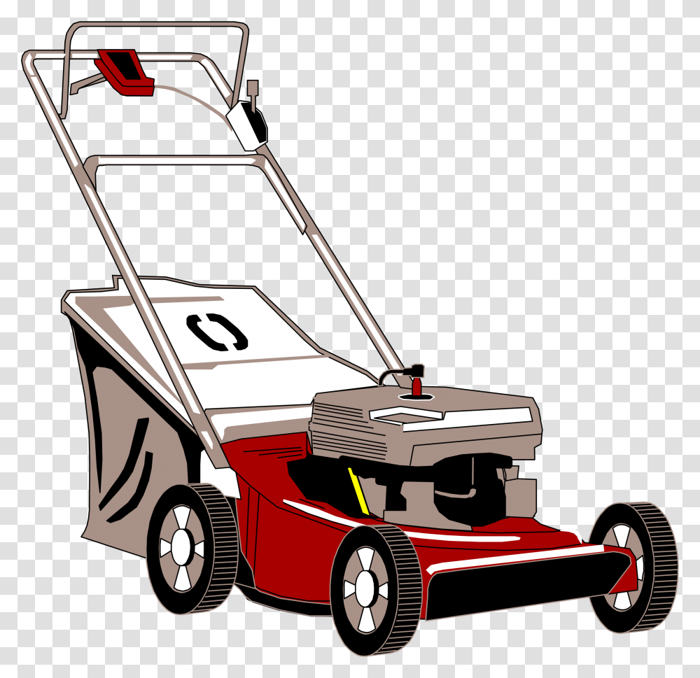 Lawnmower With Bagger Icons, Lawn Mower, Tool, Spoke, Machine Transparent Png