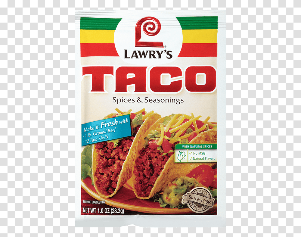 Lawry S Taco Spices Amp Seasonings Lawry's Taco Seasoning, Food Transparent Png
