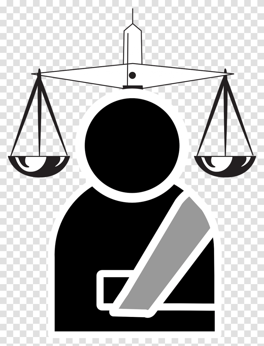 Lawyer Clipart, Scale, Cross, Stencil Transparent Png