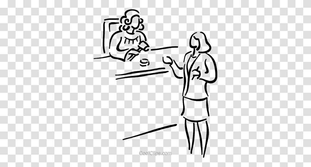 Lawyer Presenting Her Case Royalty Free Vector Clip Art, Duel, Drawing, Stencil Transparent Png