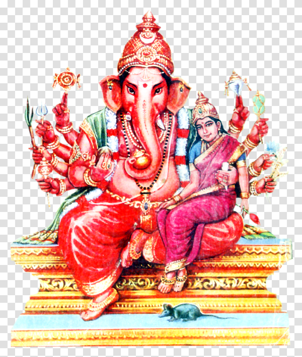 Laxmi Ganapathi Images Hd Wallpapers Pics Photos Ganesha Gowri Festival Wishes, Person, Crowd, Painting Transparent Png