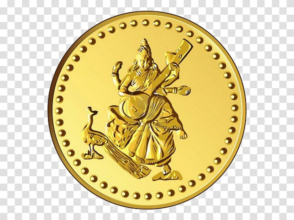 Laxmi Gold Coin, Money Transparent Png