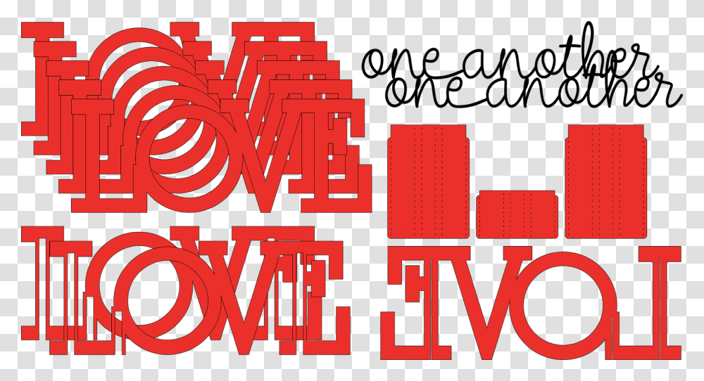 Layer The 5 Main Love Shapes One By One On Top Of Graphic Design, Alphabet Transparent Png