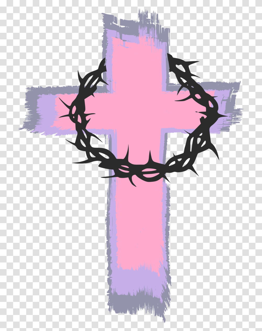 Layered Cross With Thorns Digital Svg File, Symbol, Weapon, Hand, Emblem Transparent Png