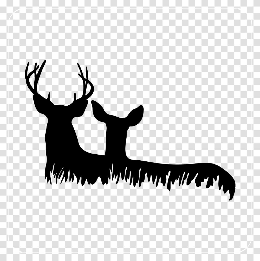 Laying Down Doe Deer Silhouette, Antelope, Wildlife, Mammal, Animal Transparent Png