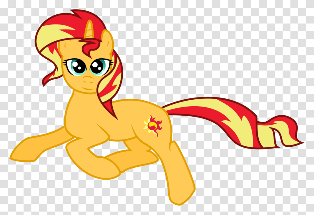 Laying Down Mlp Sunset Shimmer Pony Laying Down, Animal, Mammal, Apparel Transparent Png