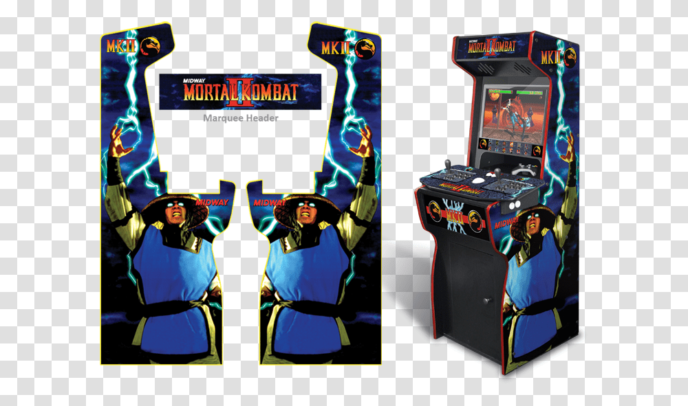 Layout Full Mortal Kombat Arcade Graphics, Arcade Game Machine, Person, Human, Video Gaming Transparent Png