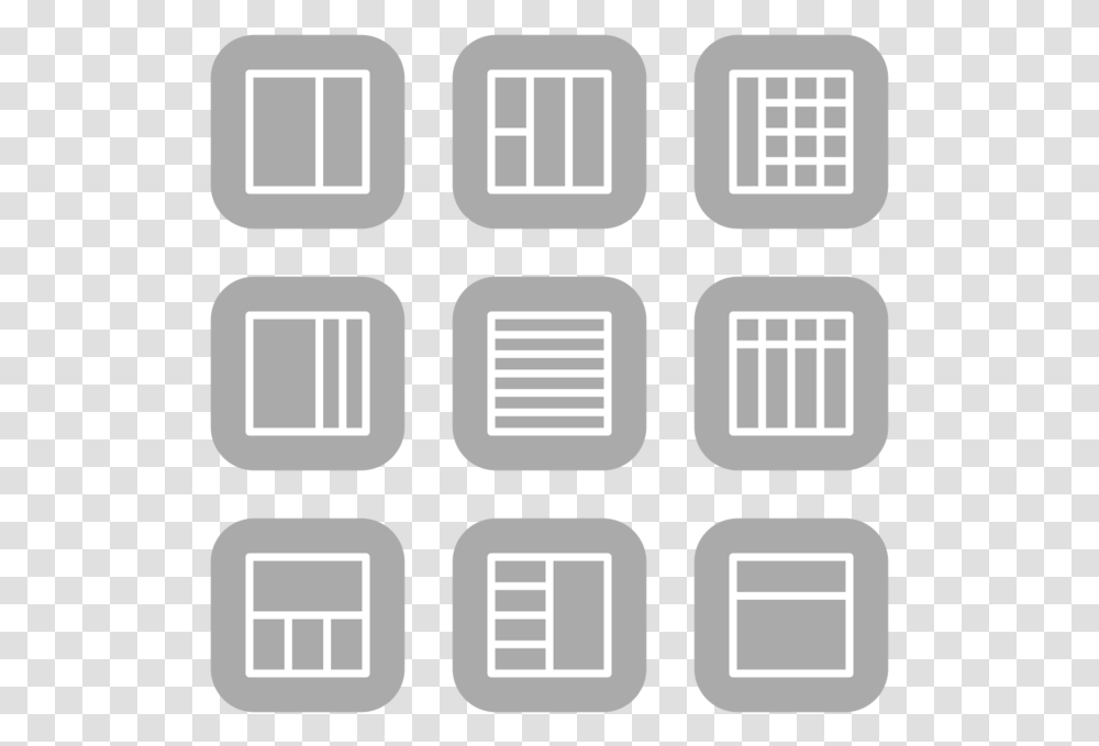 Layouts Outline Icon In Style Flat Rounded Square White Molde Para Cunita Para Baby Shower, Number, Calculator Transparent Png