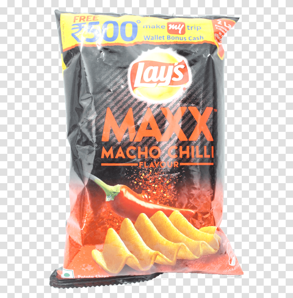 Lays Maxx Macho Chilli 33g Lays, Food, Plant, Fruit, Vegetable Transparent Png