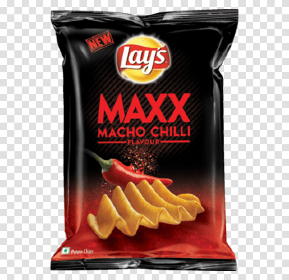 Lays Maxx Macho Chilli, Food, Plant, Ketchup, Sliced Transparent Png