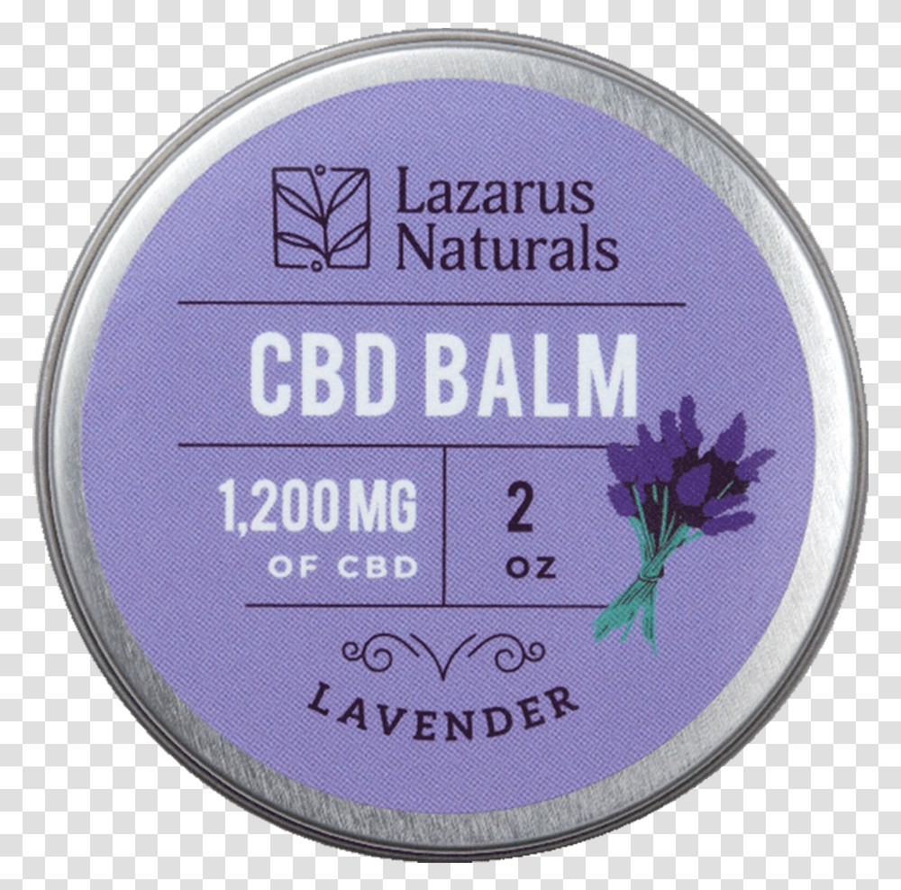 Lazarus Naturals Lavender Cbd Balm Eye Shadow, Cosmetics, Face Makeup, Bottle, Label Transparent Png
