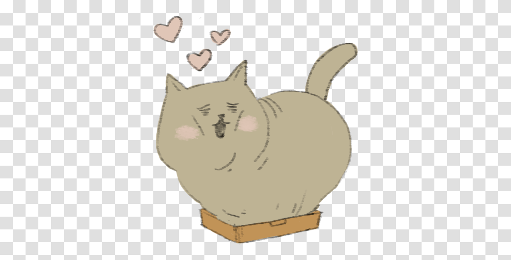 Lazy Fat Cat Messages Sticker 5 Cartoon, Pet, Mammal, Animal, Manx Transparent Png
