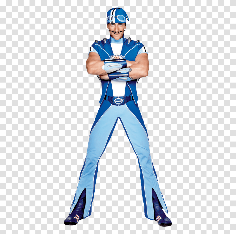 Lazytown Sportacus Arms Crossed Sportacus Lazy Town Characters, Helmet, Person, Costume Transparent Png