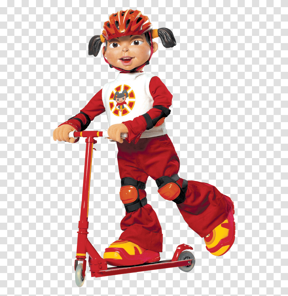 Lazytown Trixie On Scooter Trixie From Lazy Town, Person, Human, Lawn Mower, Tool Transparent Png