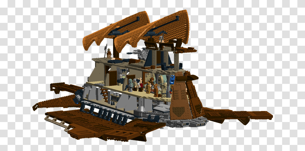 Ldd Moc The Khetanna Jabba's Sail Barge Lego Star Wars Lego Star Wars Moc Ship, Toy, Machine, Building, Astronomy Transparent Png
