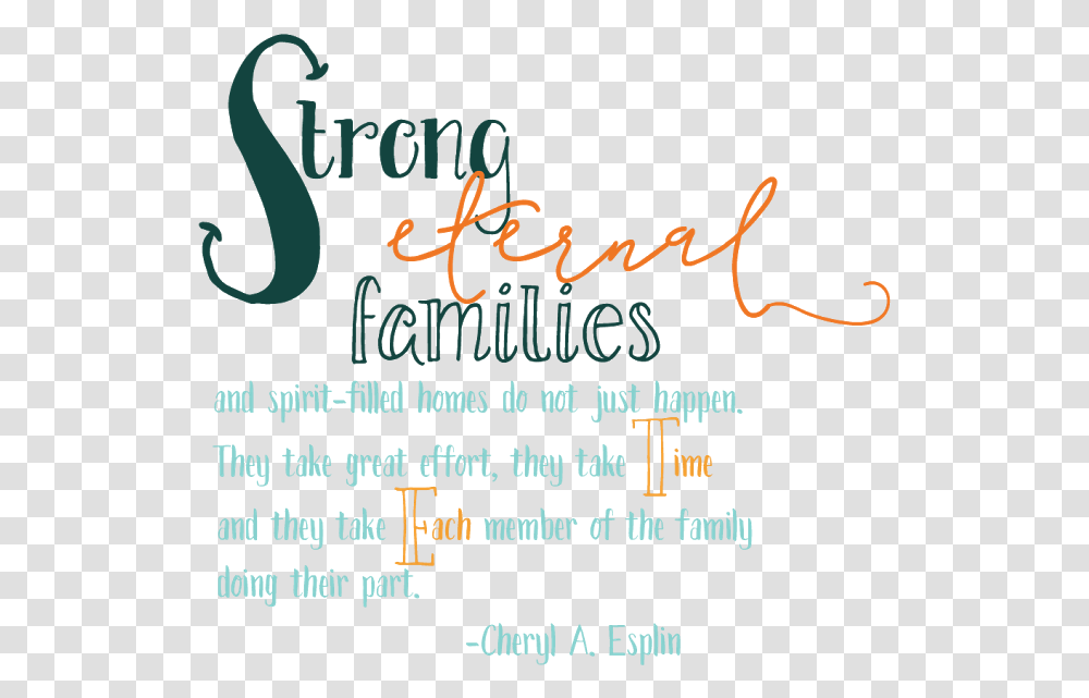 Lds Quotes About Strong Families, Alphabet, Flyer, Poster Transparent Png