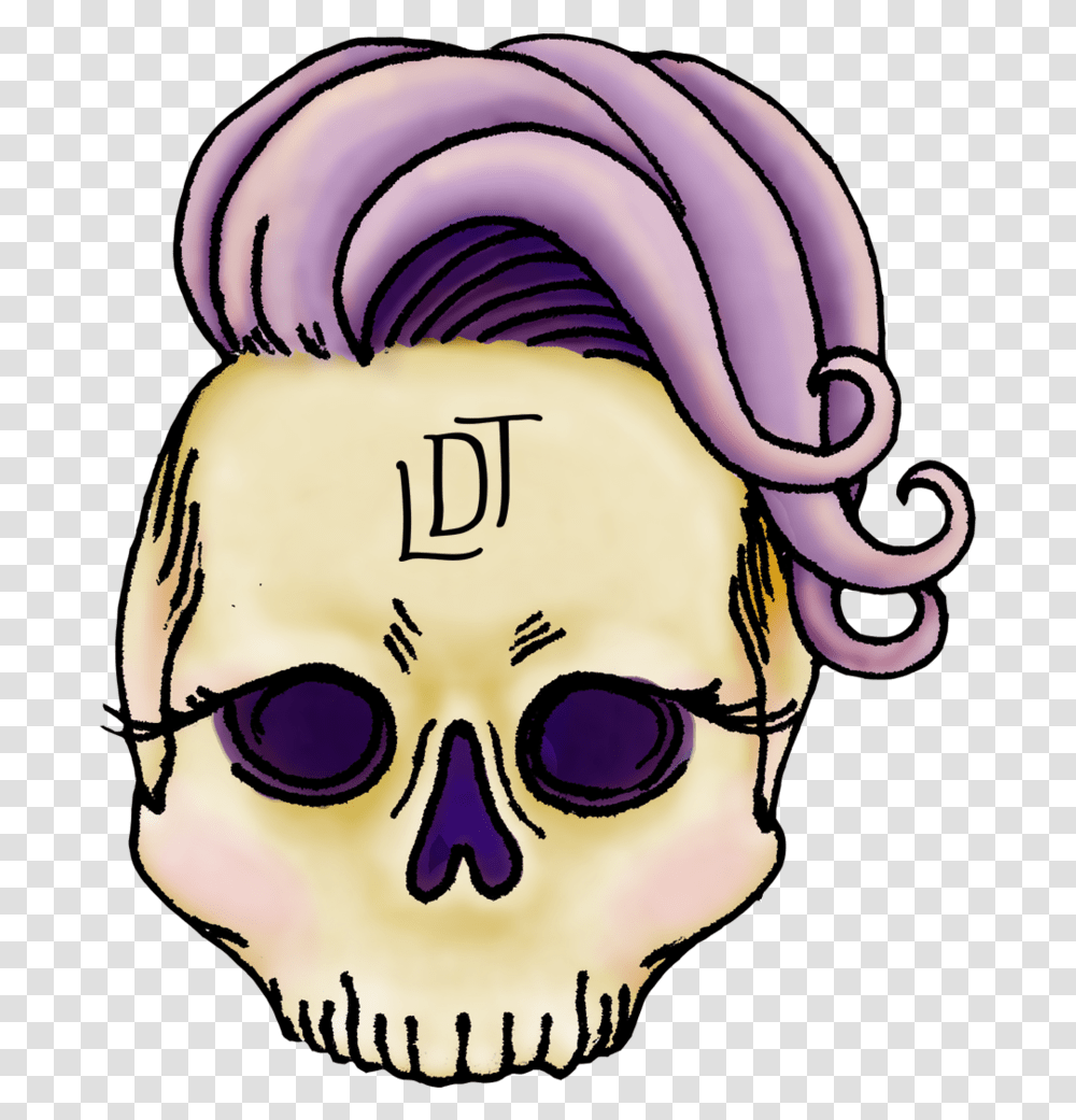 Ldt Icon Monogram Skull, Head, Helmet, Apparel Transparent Png