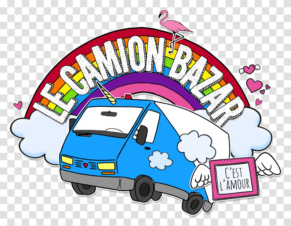 Le Camion Bazar Illustration, Transportation, Vehicle, Van, Car Wash Transparent Png