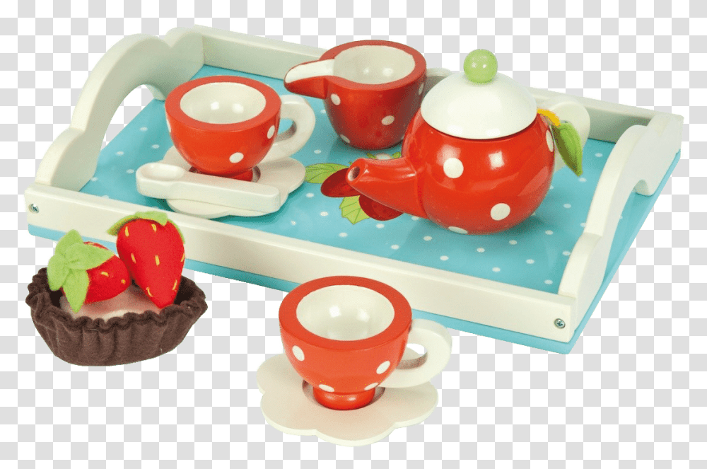 Le Toy Van Honeybake Tea Set Wooden Toy Tea Set Uk, Pottery, Saucer, Teapot, Coffee Cup Transparent Png