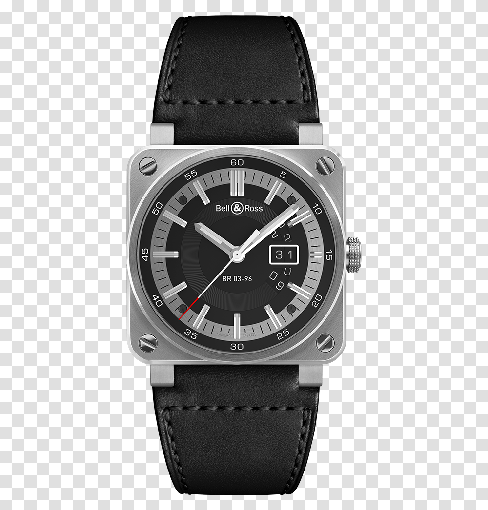 Le Veon Bell Bell And Ross Br 03 96 Grande Date, Wristwatch, Clock Tower, Architecture, Building Transparent Png