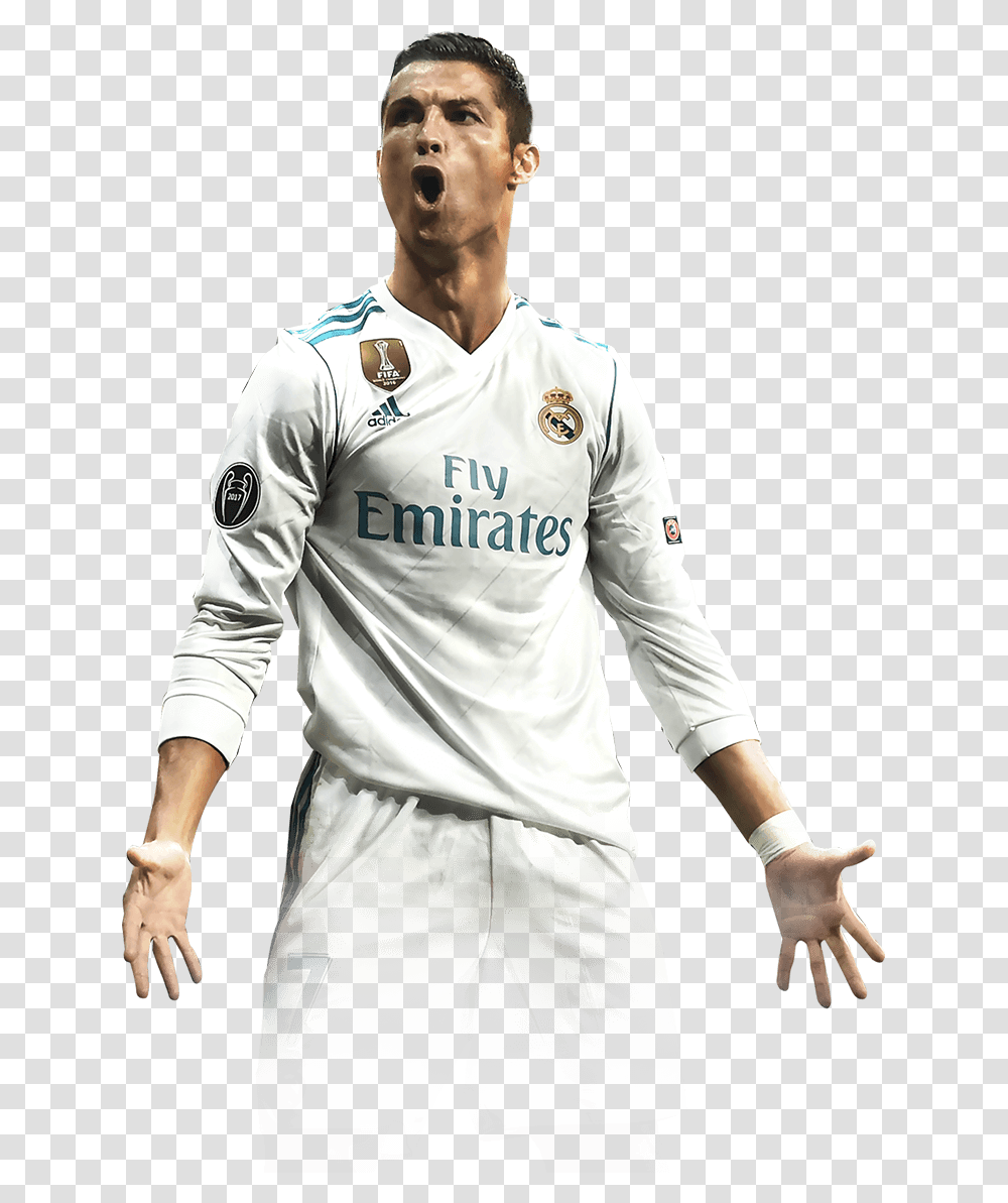 Lead Module Cristiano Ronaldo Real Madrid, Apparel, Sleeve, Shirt Transparent Png