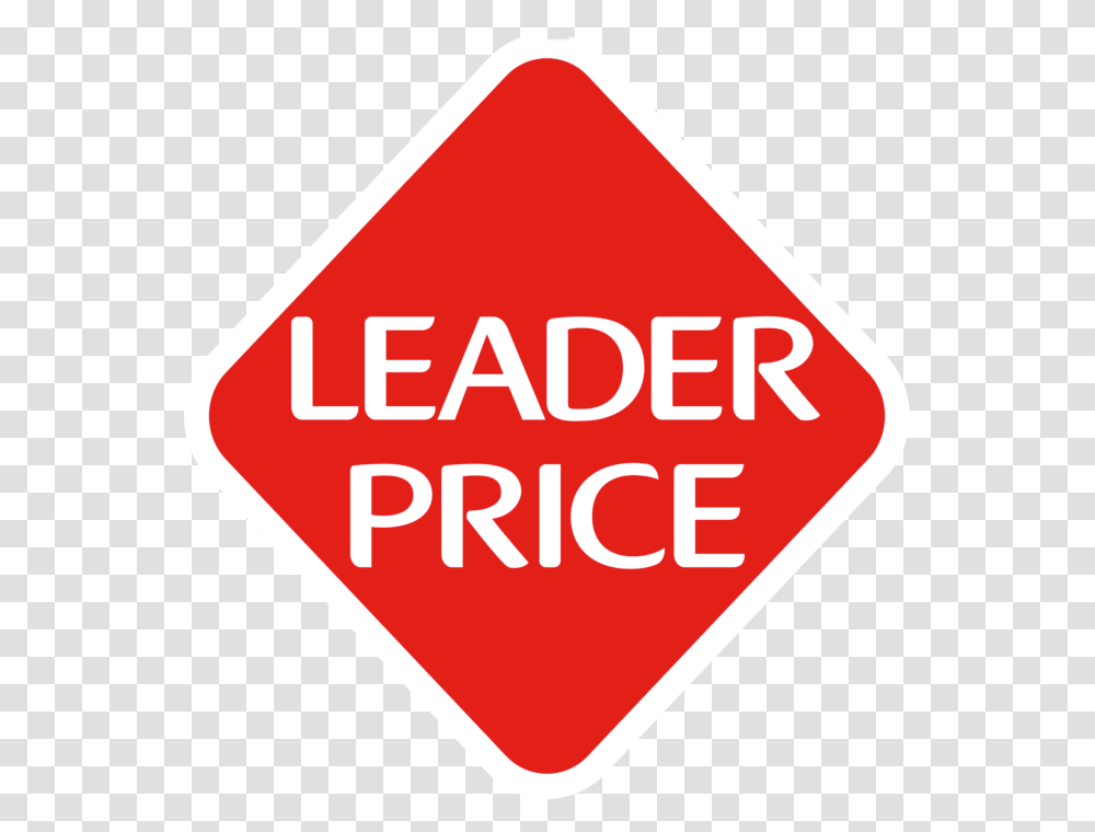 Leader Price Logo, Road Sign, Stopsign, Label Transparent Png