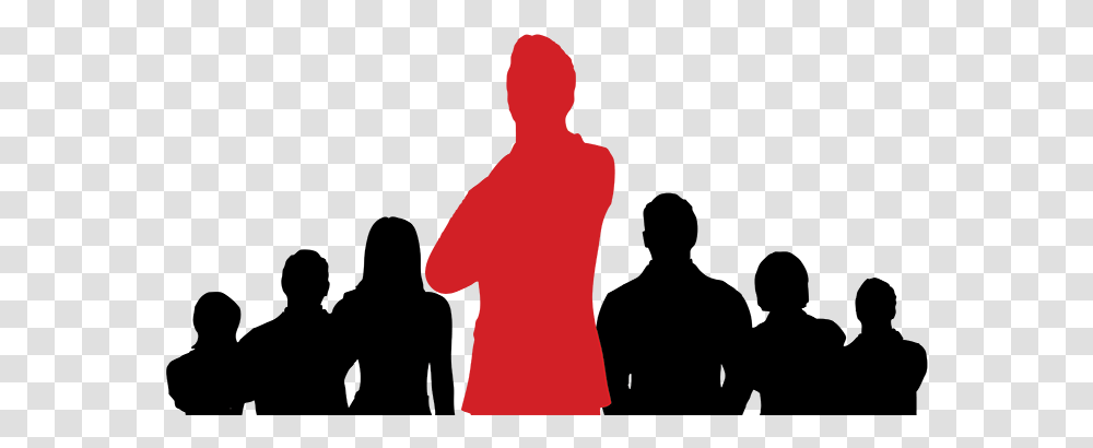 Leader Silhouette Image Leader, Person, Standing, Kneeling, Female Transparent Png