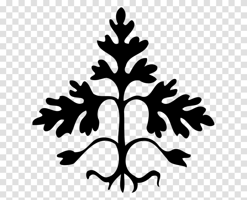 Leaf Branch Fern Drawing Stencil, Gray, World Of Warcraft Transparent Png