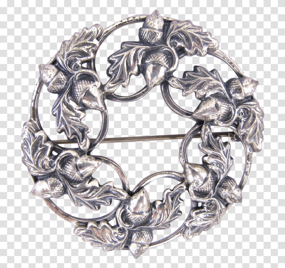 Leaf Circle Silver, Accessories, Accessory, Brooch, Jewelry Transparent Png