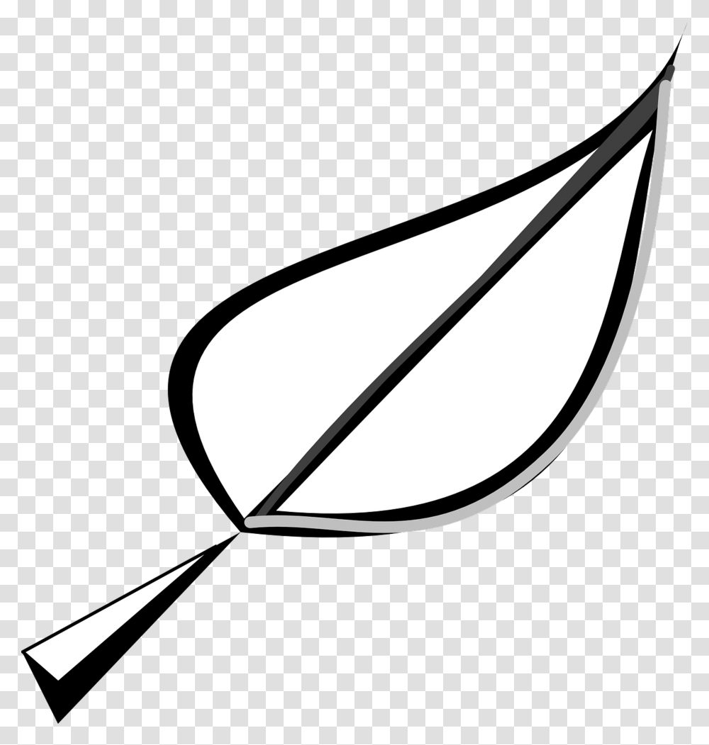 Leaf Clipart Black And White, Oars, Pillow, Silhouette, Paddle Transparent Png