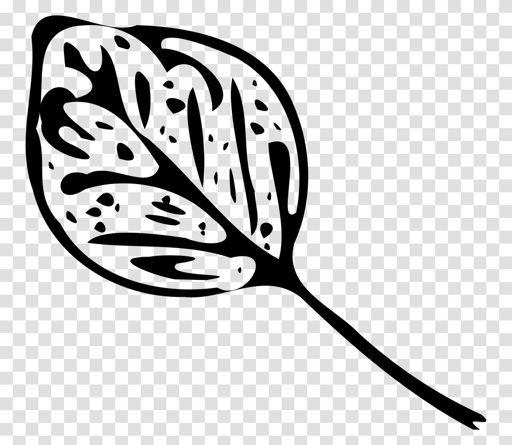 Leaf Clipart Vector Clip Art Online Royalty Free Black And White Leafpng, Gray, World Of Warcraft Transparent Png