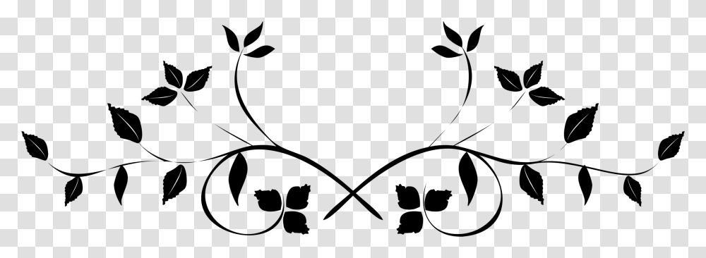 Leaf Flourish Image Clipart Leaves Black And White, Gray, World Of Warcraft Transparent Png