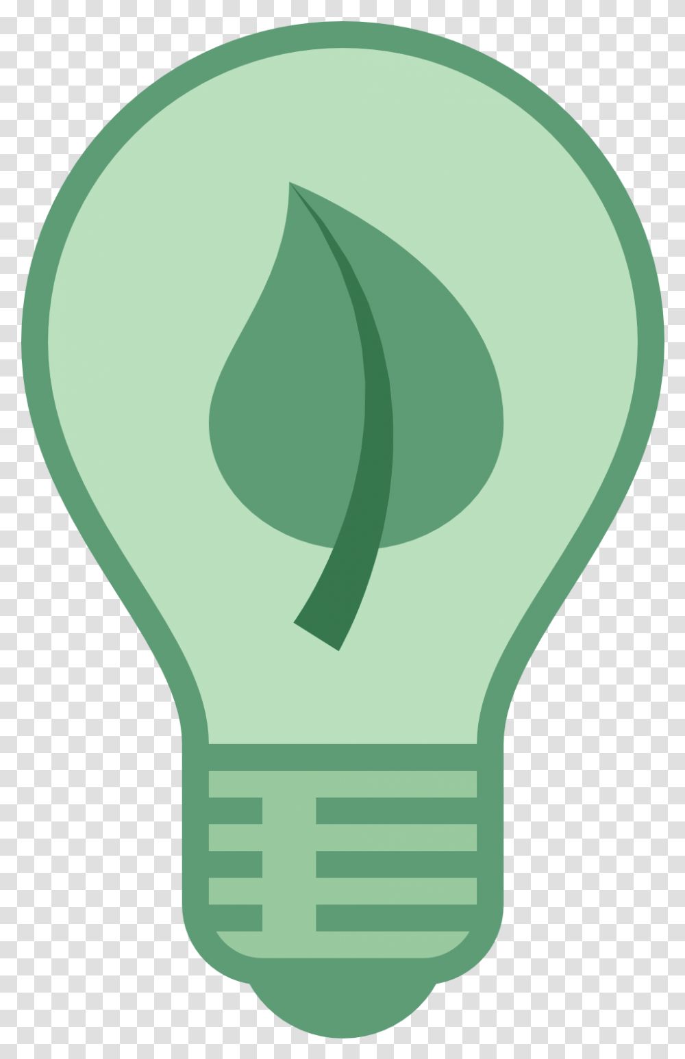 Leaf In A Lightbulb Hd Download Download Green Icon Transparent Png
