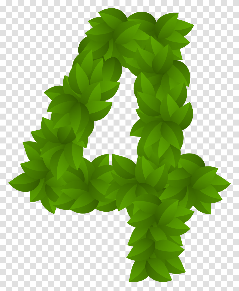 Leaf Number Four Green Clip Art, Plant, Rug, Paper Transparent Png