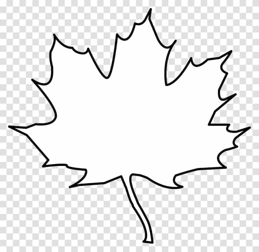 Leaf Outline Tree Clipart Free Cliparts Images On Background Leaf Clipart Black And White, Plant, Maple Leaf Transparent Png