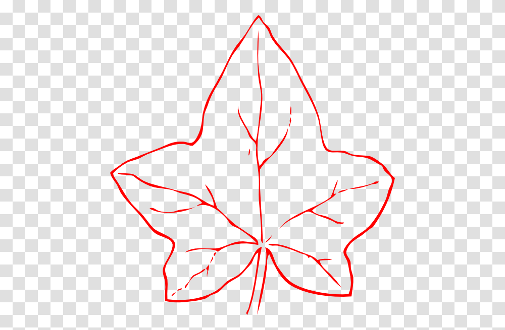 Leaf Red Outline Clip Art At Clker, Plant, Tree, Maple Leaf Transparent Png
