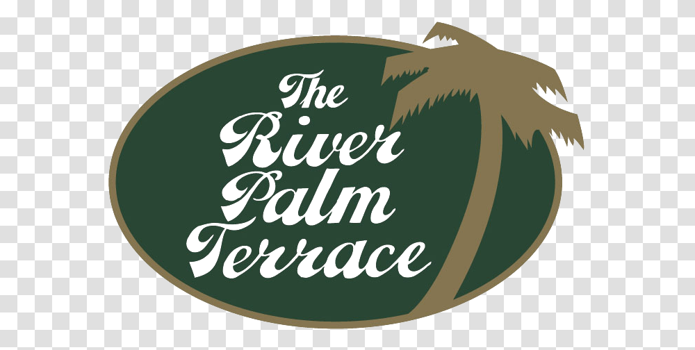 Leaf River Palm Terrace Logo, Label, Text, Alphabet, Plant Transparent Png