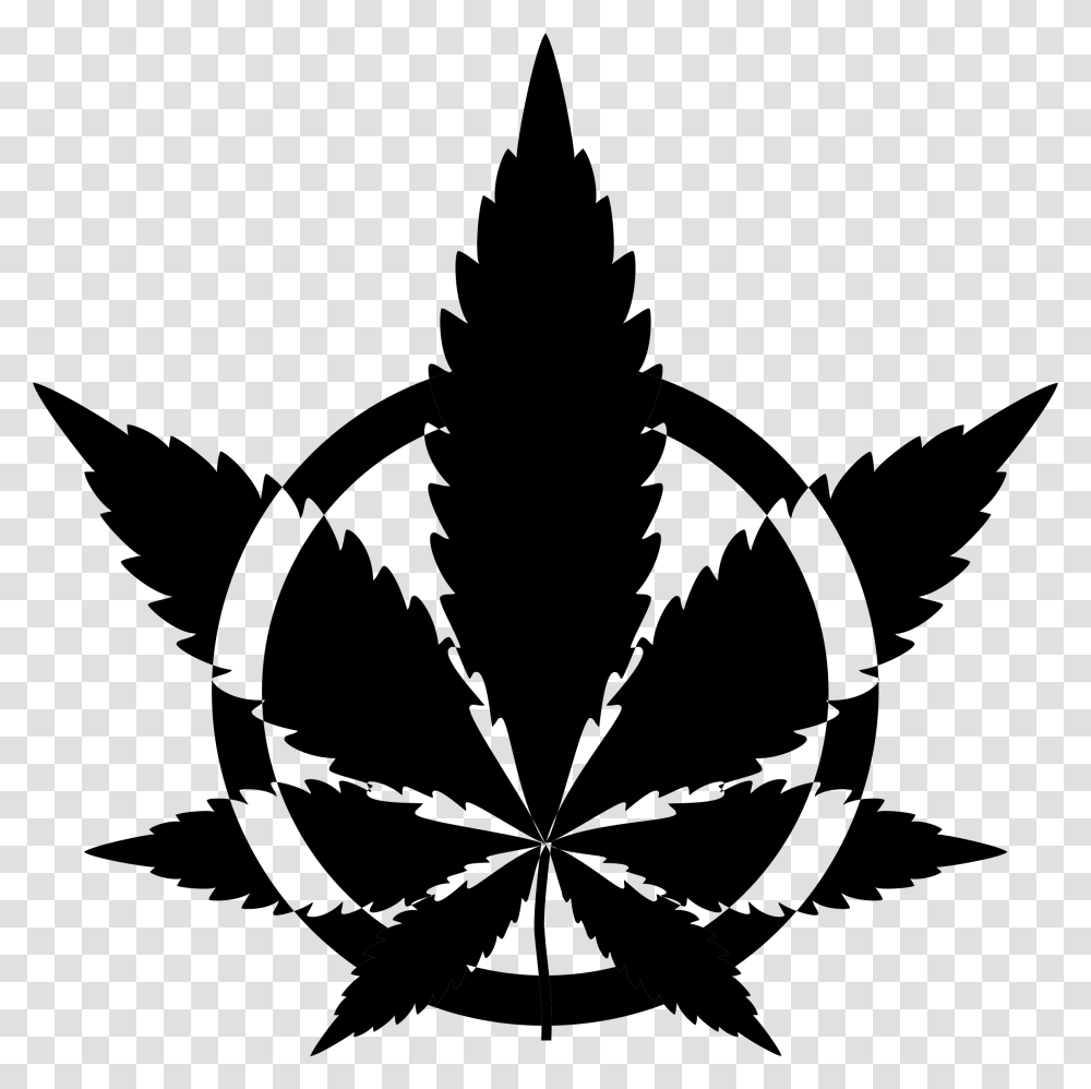Leaf Silhouette Big Image Cannabis, Gray, World Of Warcraft Transparent Png