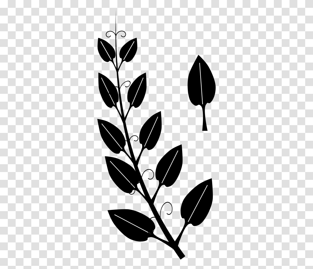 Leaf Vine Clip Art, Number, Silhouette Transparent Png
