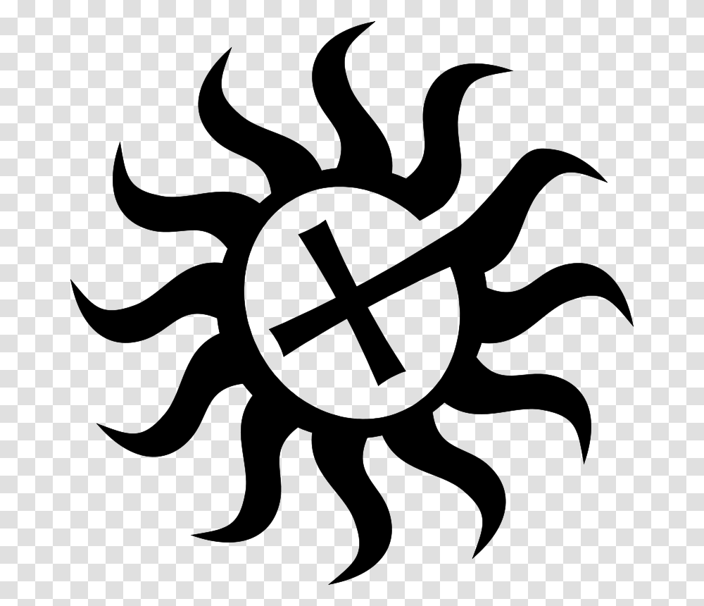Leafsymmetrysymbol Sun Tribal, Gray, World Of Warcraft Transparent Png
