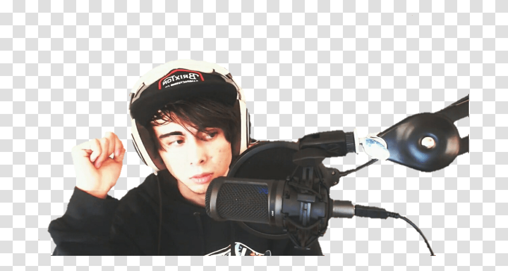 Leafy Is Here, Person, Helmet, Camera Transparent Png