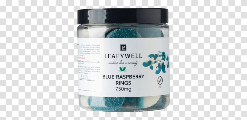 Leafywell 750 Mg Cbd Blue Raspberry Rings Cosmetics, Plant, Jar, Food, Fruit Transparent Png
