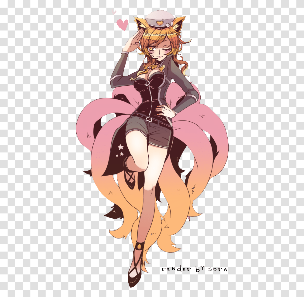 League Of Legends Ahri Anime Fanart Ahri Anime Style, Comics, Book, Manga, Person Transparent Png