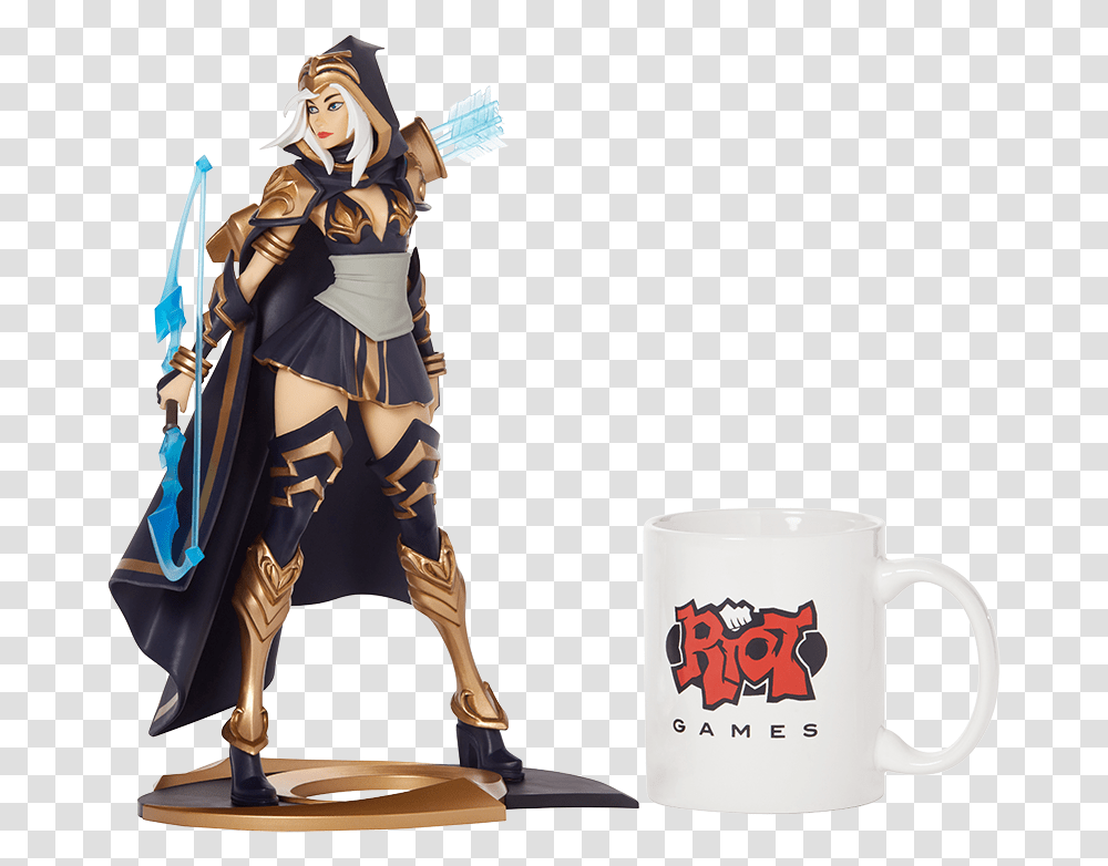 League Of Legends Ashe Statue, Coffee Cup, Person, Human, Book Transparent Png