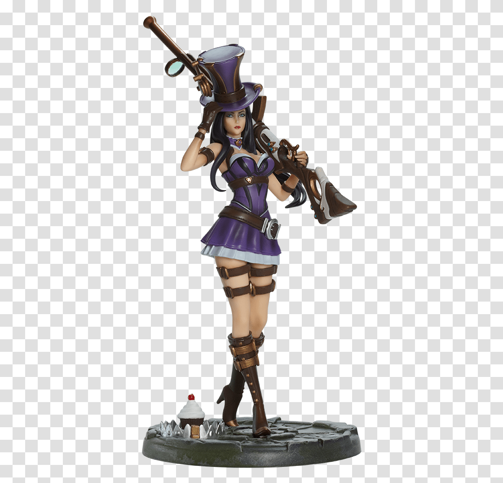 League Of Legends Caitlyn Statue, Figurine, Person, Human, Costume Transparent Png