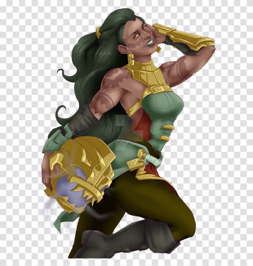 League Of Legends Illaoi Sexy, Person, Human, Helmet Transparent Png