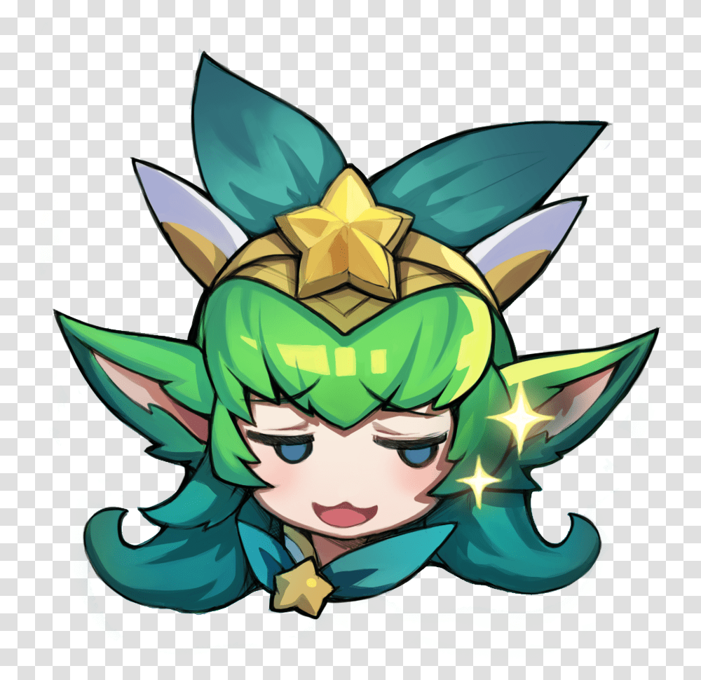 League Of Legends Star Guardian Stickers, Elf, Plant, Sweets, Green Transparent Png